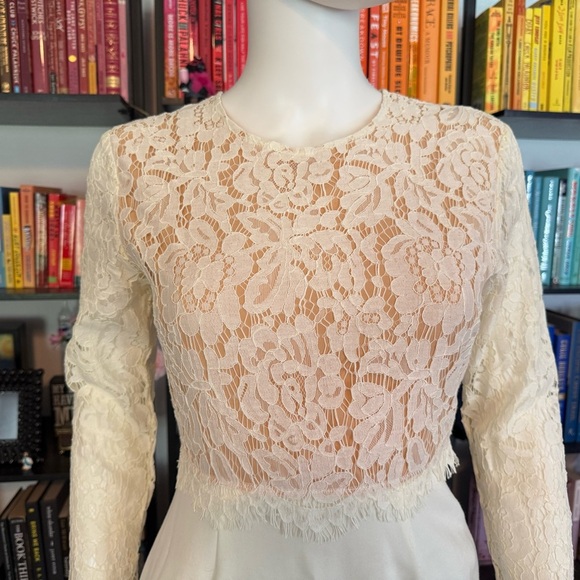 LuLu’s Elegant Cream Lace Dress - Picture 2 of 5